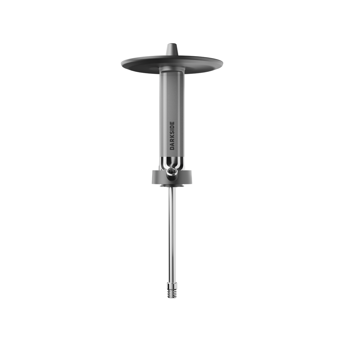 Darkside EVO Grey shisha stem with coal plate and diffuser tube shown separately