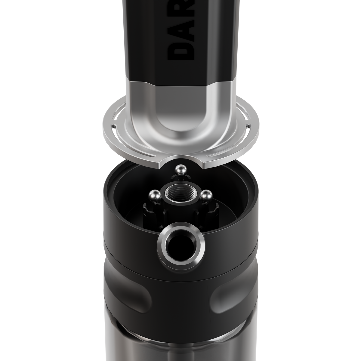Darkside EVO shisha click-system coupling with flange, ball bearings and magnetic port