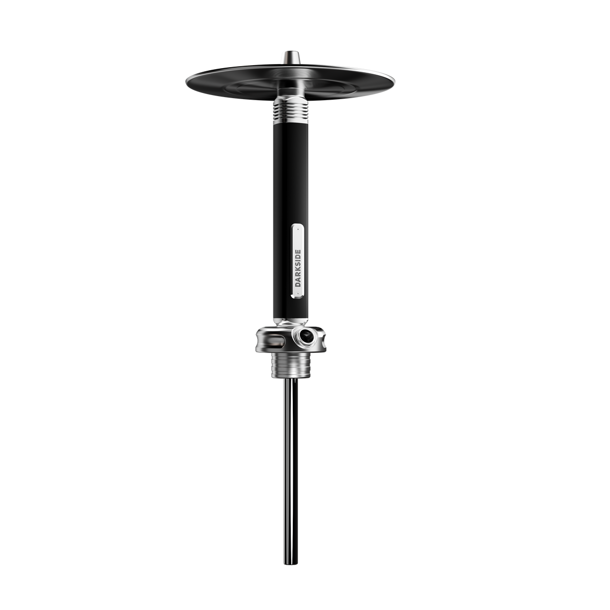 Darkside Ultima shisha stem assembly shown rotated to reveal the purge valve knob