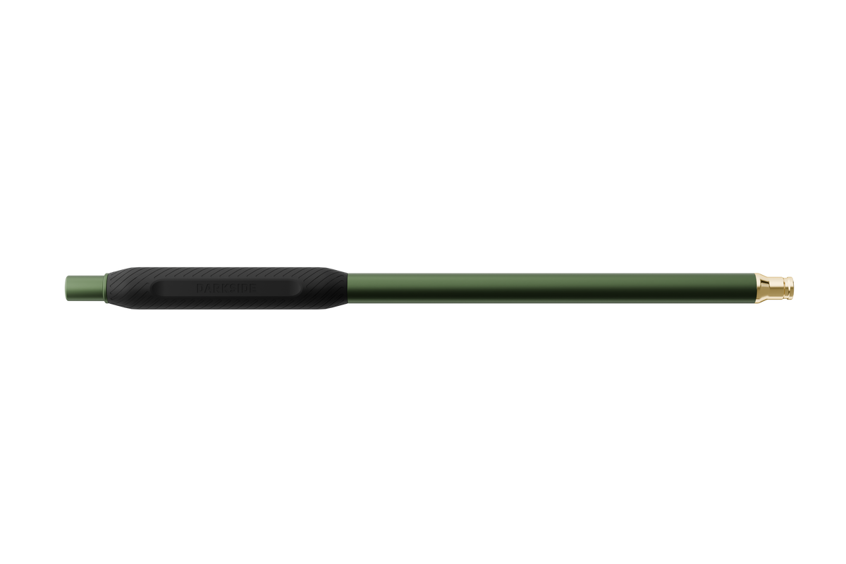 Darkside Ultima Green Gold hose with black grip and gold tip shown against a white background