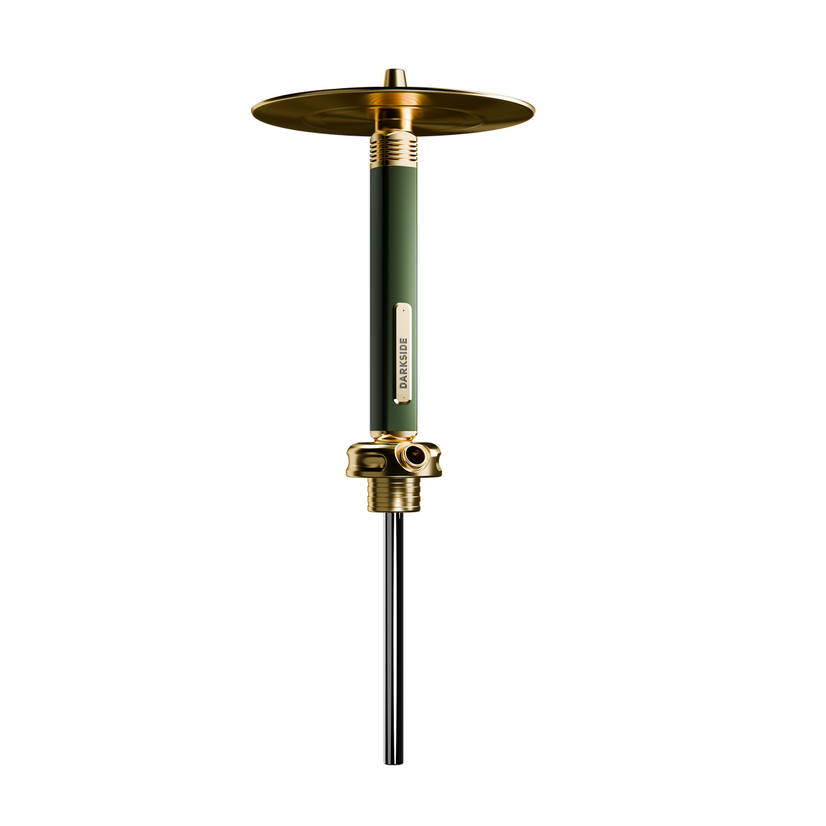 Darkside Ultima Green Gold stem shown full length with saucer, connector and diffuser