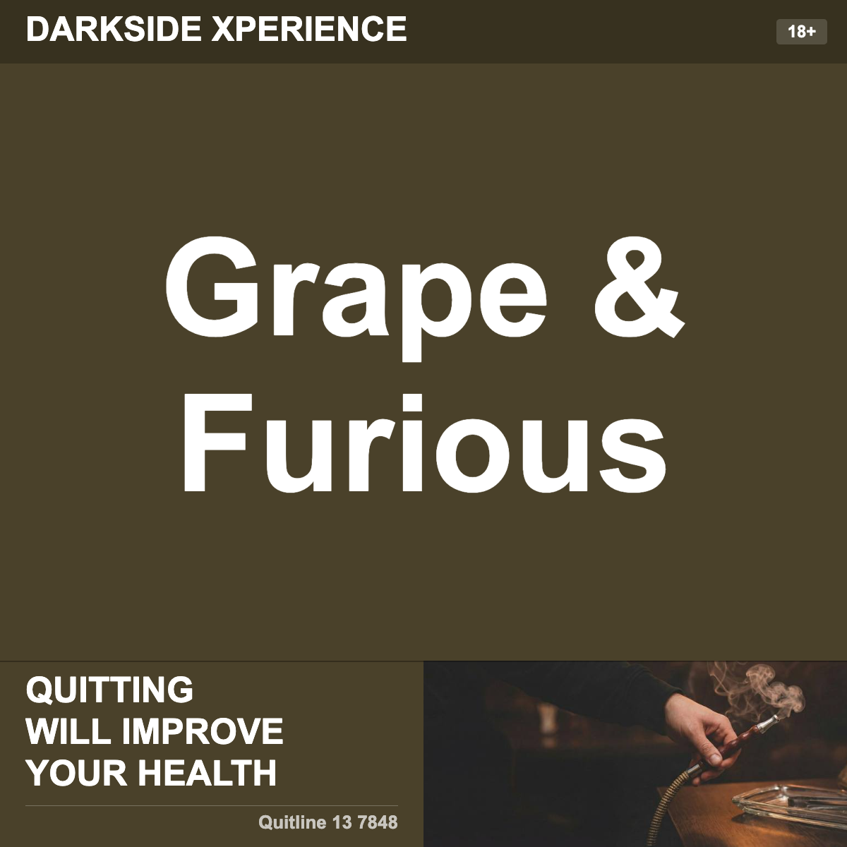 Darkside Xperience Grape & Furious Shisha Tobacco Flavour