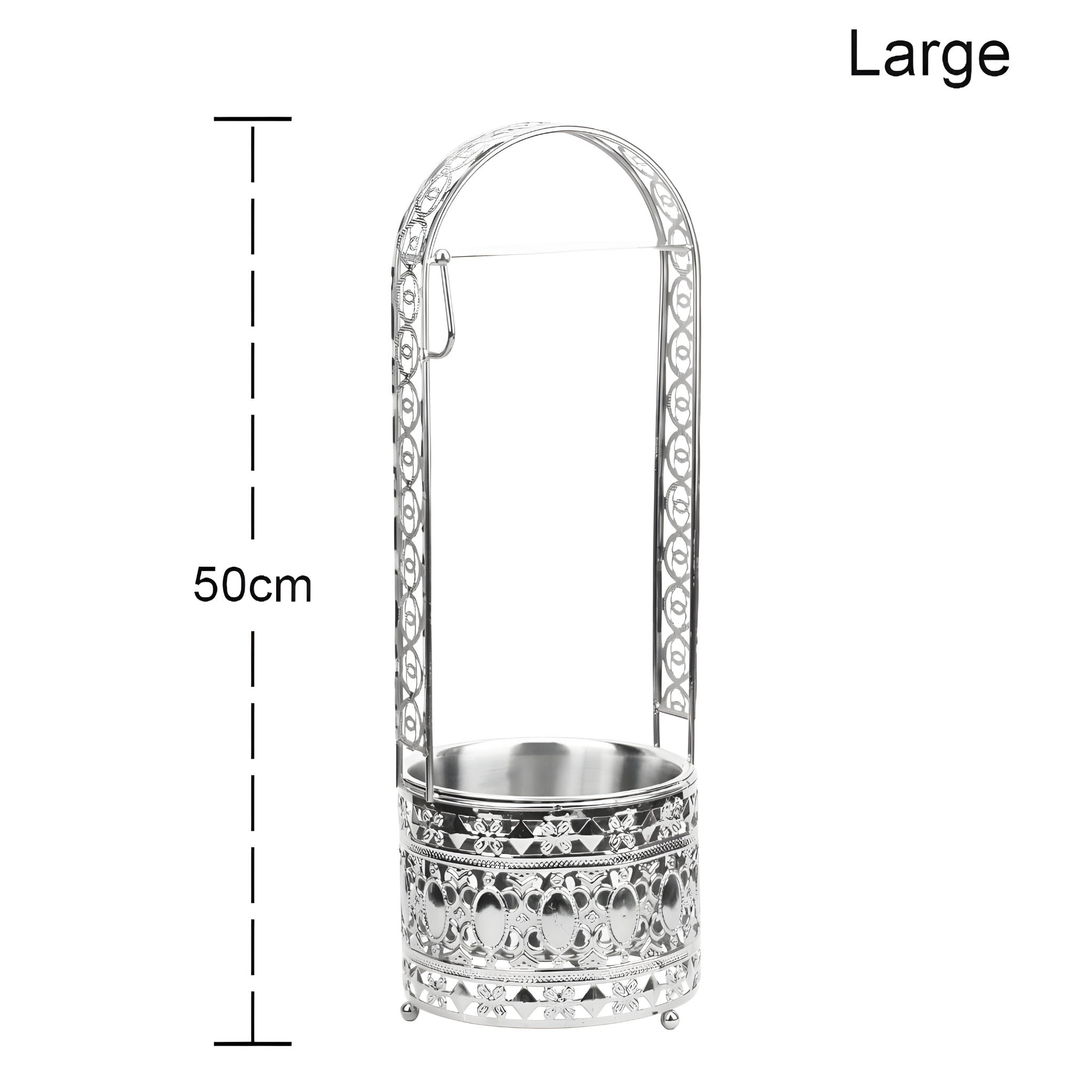 Large Silver Essentials Shisha Charcoal Holder - 50cm