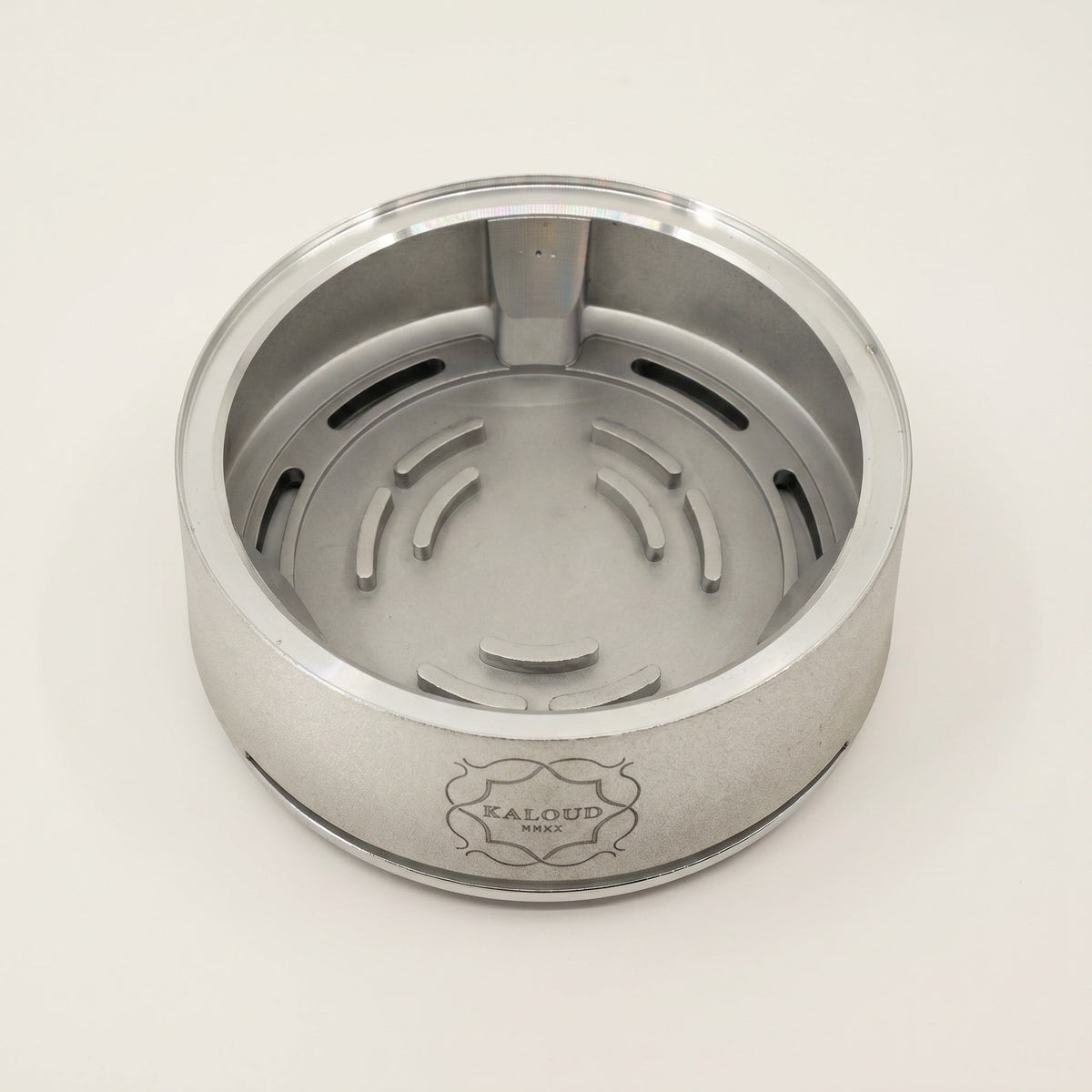 Kaloud Lotus I+3 Argis Silver base with lid removed showing internal heat plate and slot pattern, image 3 of 19