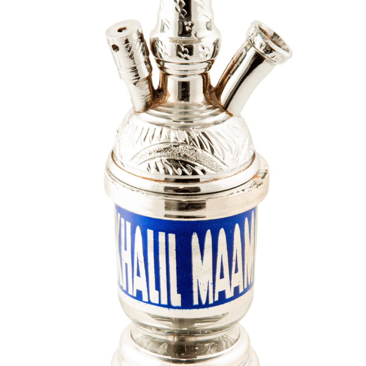 Khalil Mamoon Balha Safari Silver Blue 22" Hookah Shisha, image 11 of 15