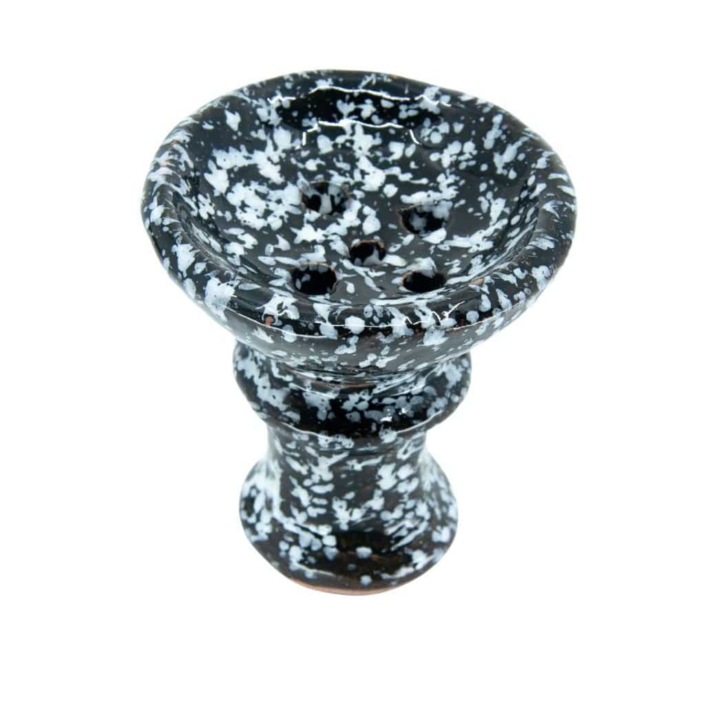 Assorted colour Khalil Mamoon marble ceramic 5‑hole blonde‑leaf hookah bowl