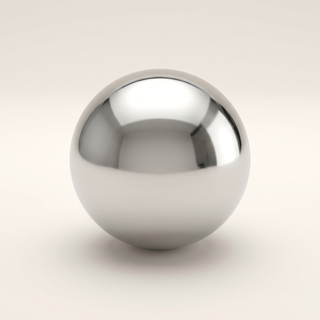 Khalil Mamoon 6mm stainless steel purge valve ball bearing replacement, mirror-polished finish