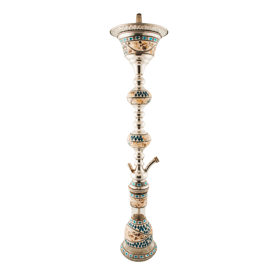 Khalil Mamoon Ice Sharqawi Sadaf hookah with mother-of-pearl inlays and ice chamber