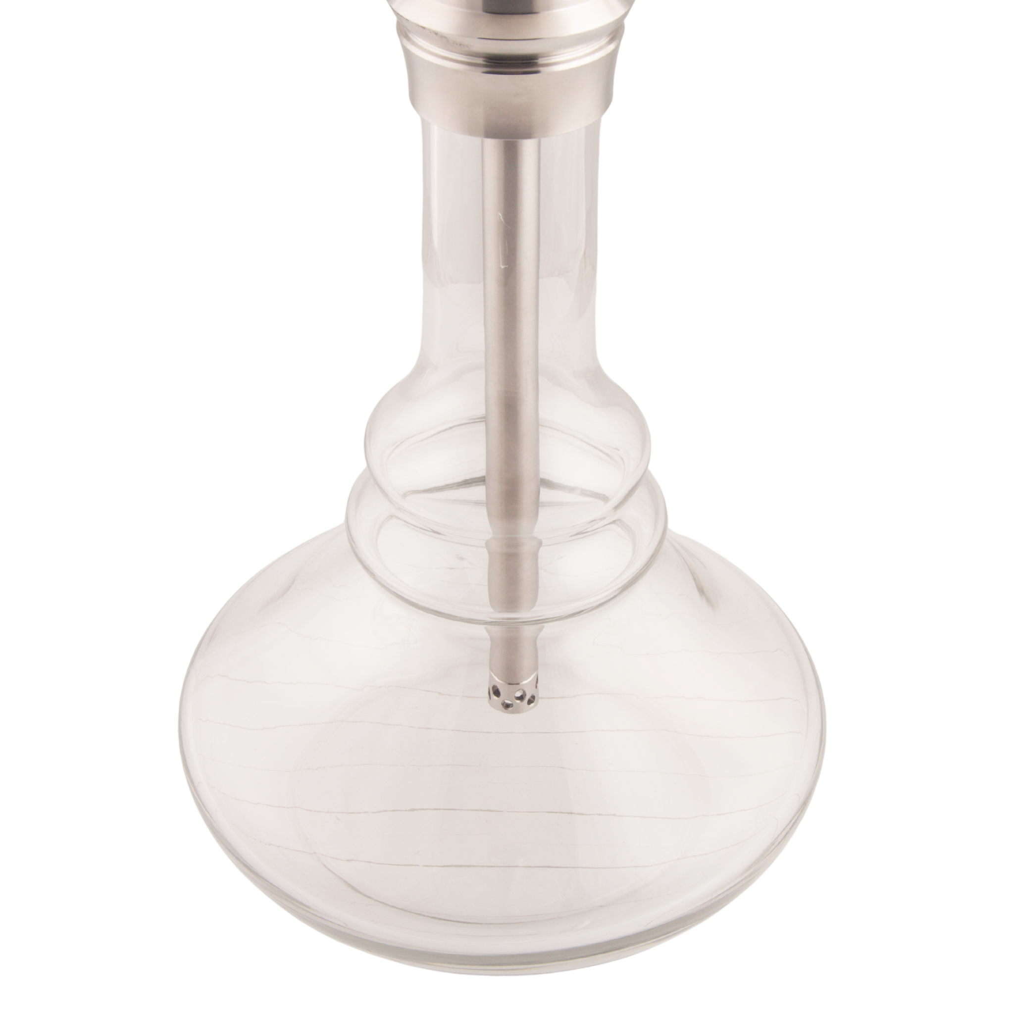 King Buzz Amber Storm hookah clear glass base and downstem — The Premium Way