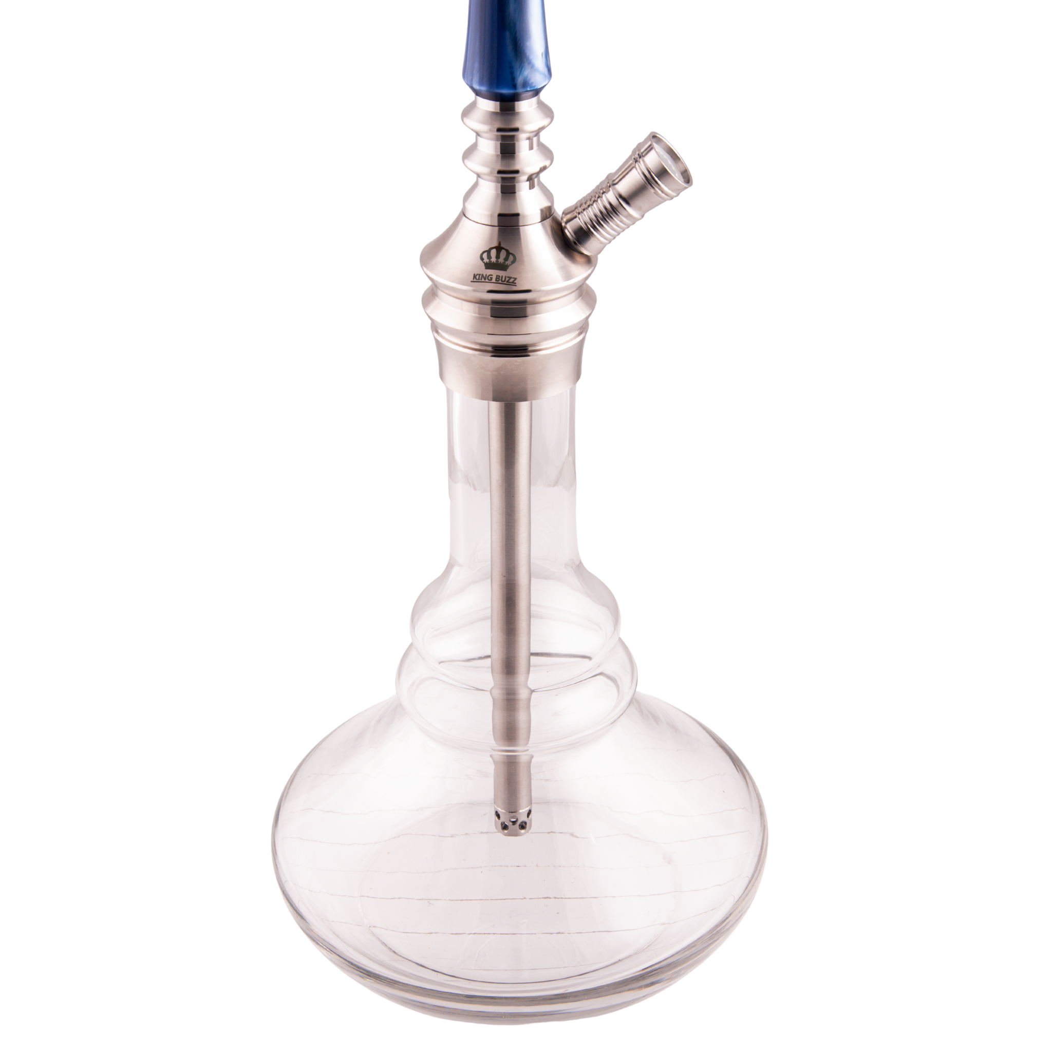 King Buzz Sapphire Tide hookah glass base downstem and purge valve — The Premium Way