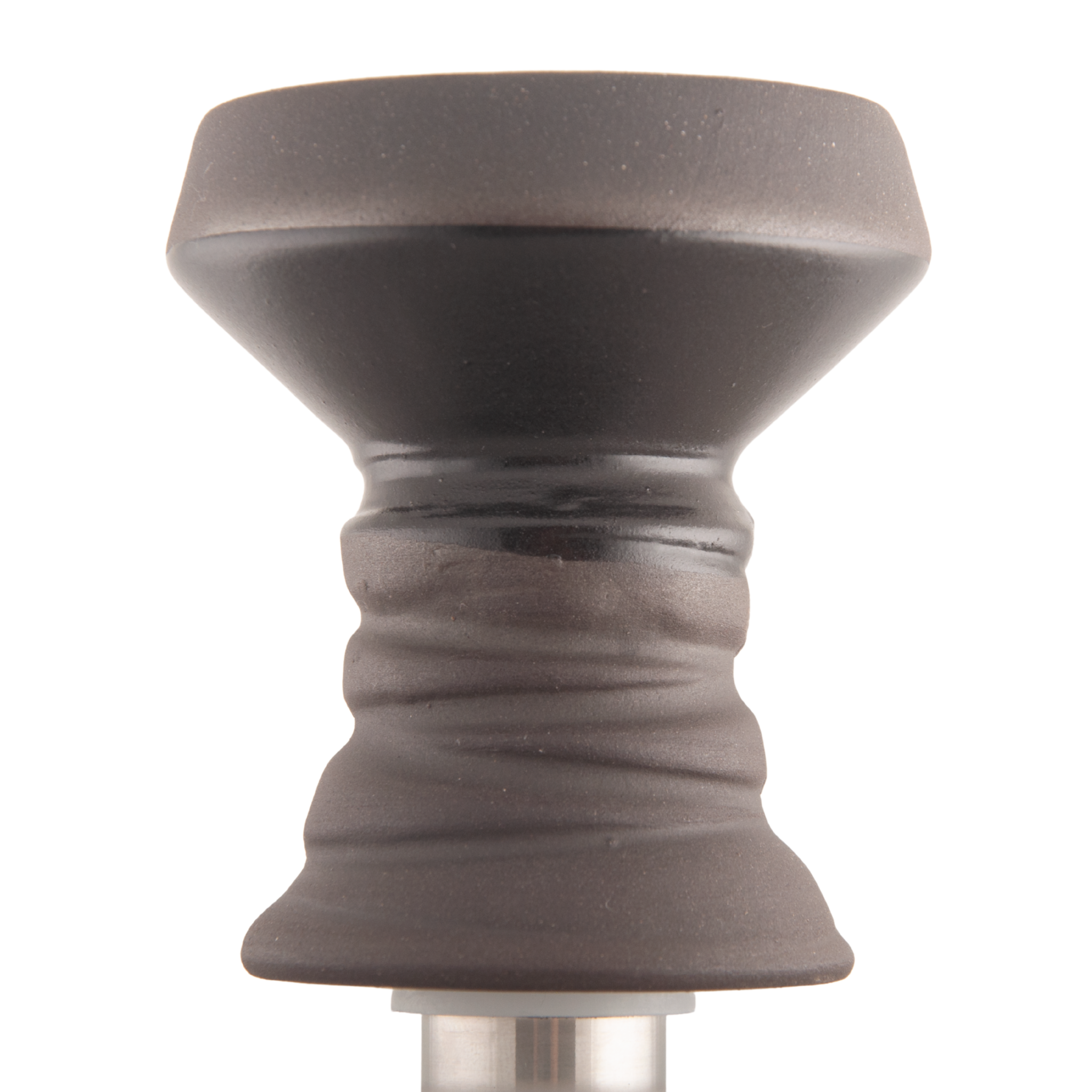 King Buzz Sapphire Tide hookah stone-effect clay bowl side view — The Premium Way