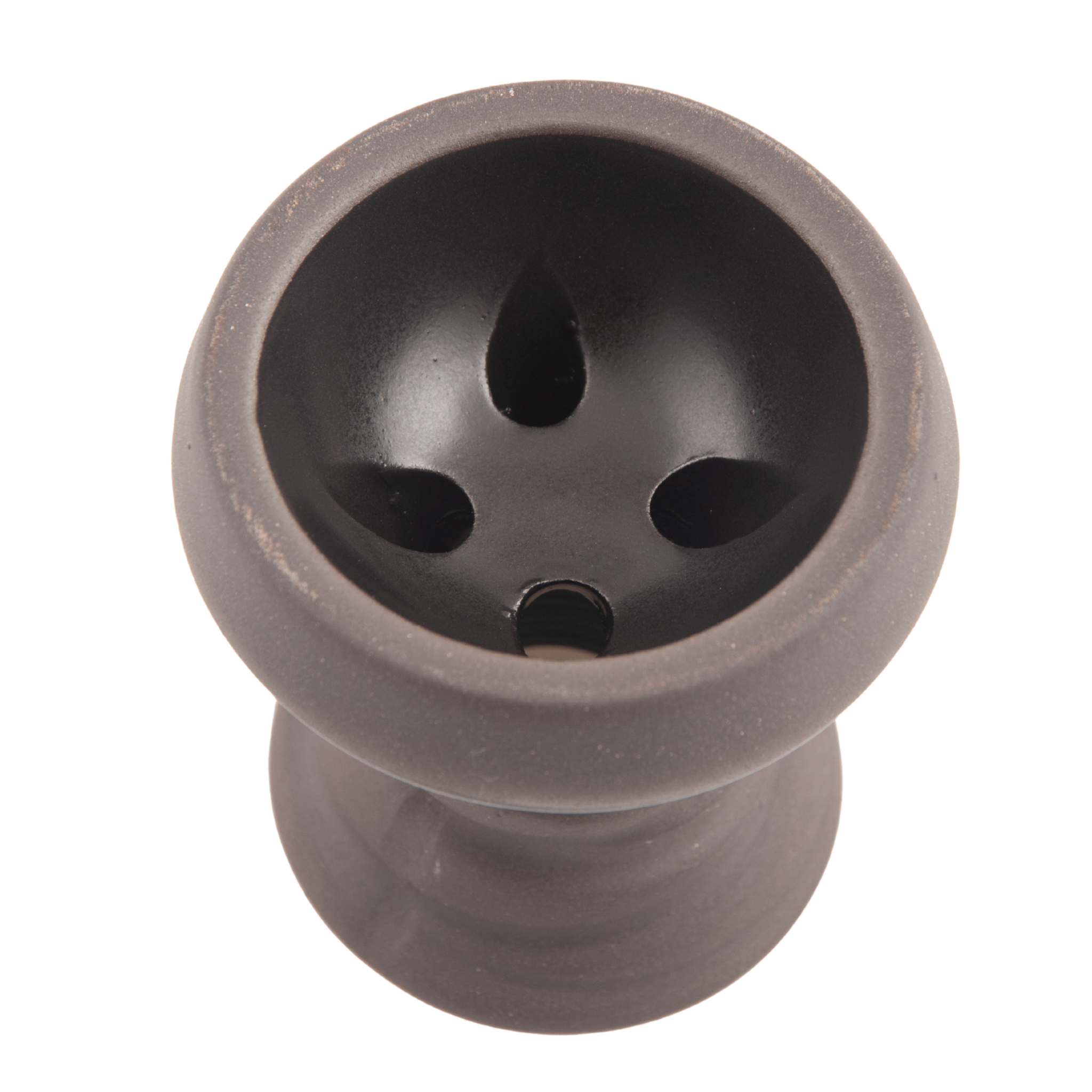 King Buzz Sapphire Tide hookah stone-effect clay bowl multi-hole top view — The Premium Way