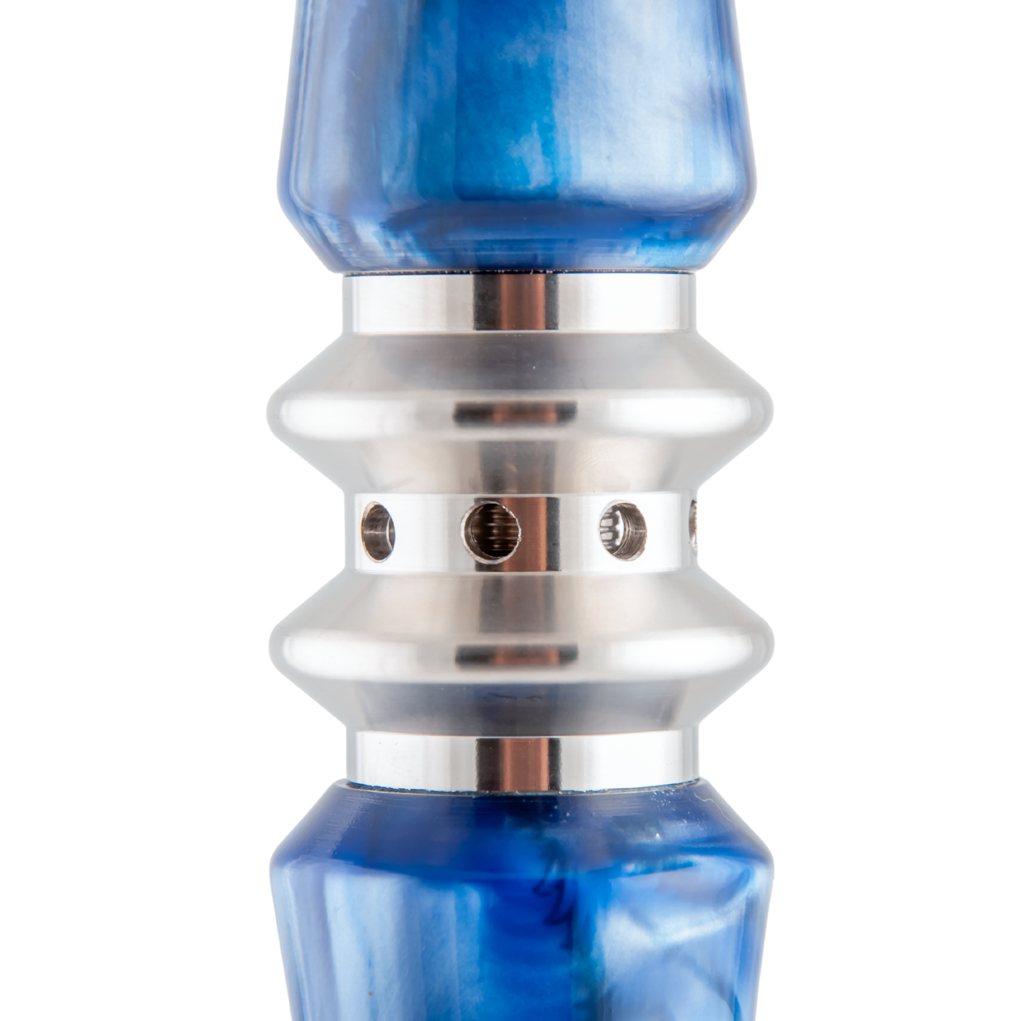 King Buzz Sapphire Tide hookah stainless connector ring and blue acrylic detail — The Premium Way