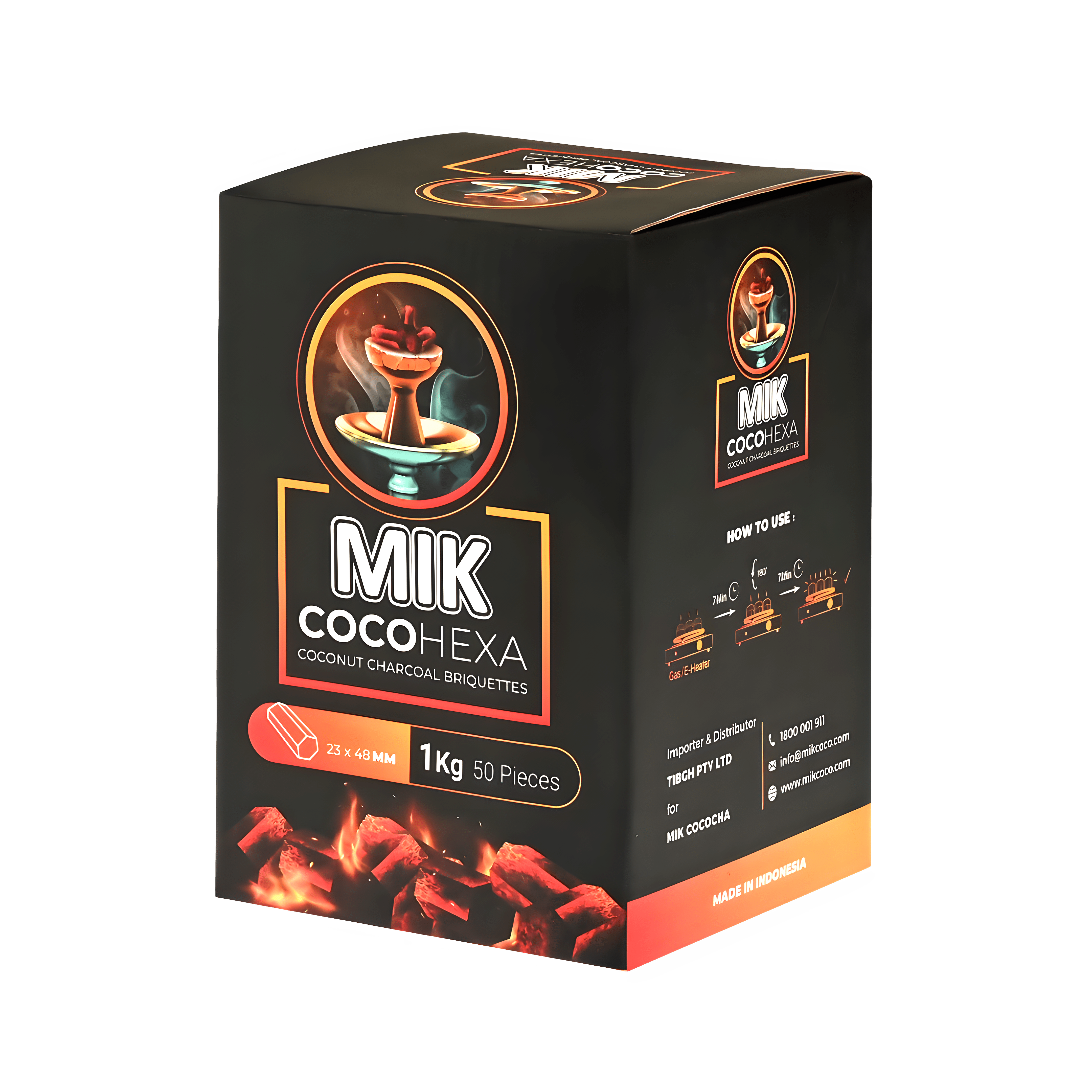 MIK COCOHEXA Coconut Charcoal Charcoal | The Premium Way