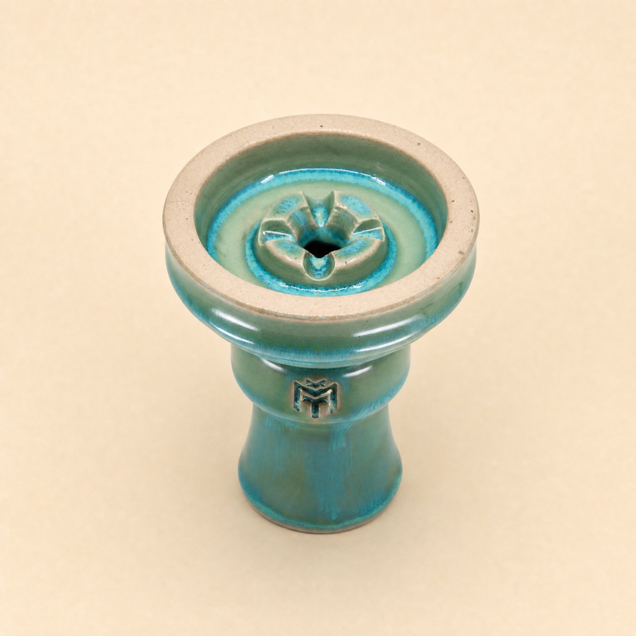 MIT Luxury Ashera Cedar bowl top-down view showing single-spire phunnel chamber and four-petal spire crown