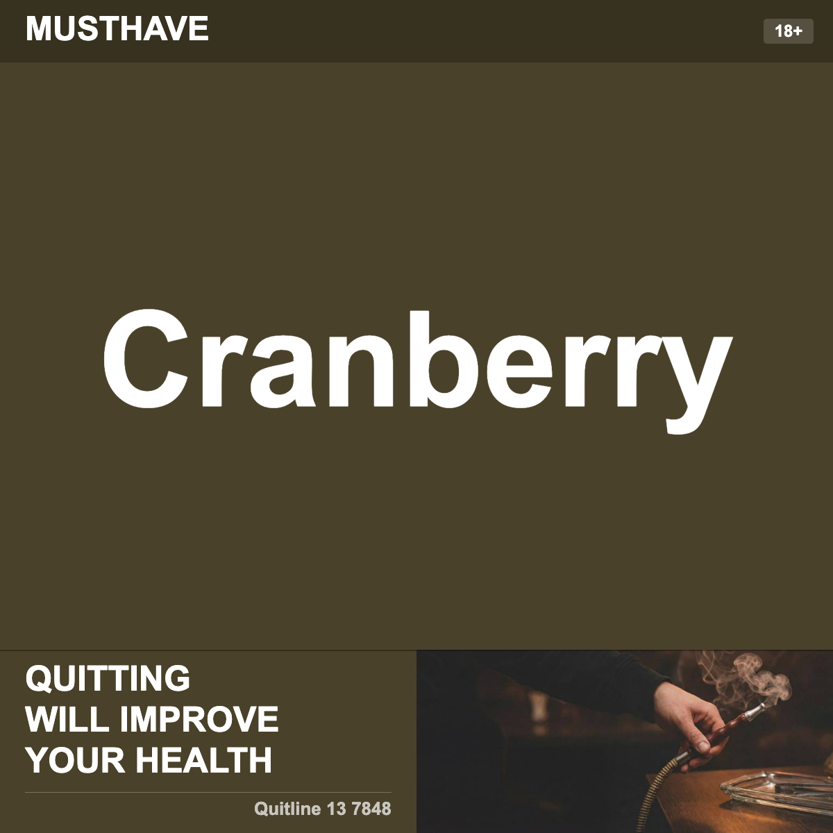 Musthave Cranberry Shisha Tobacco Flavour