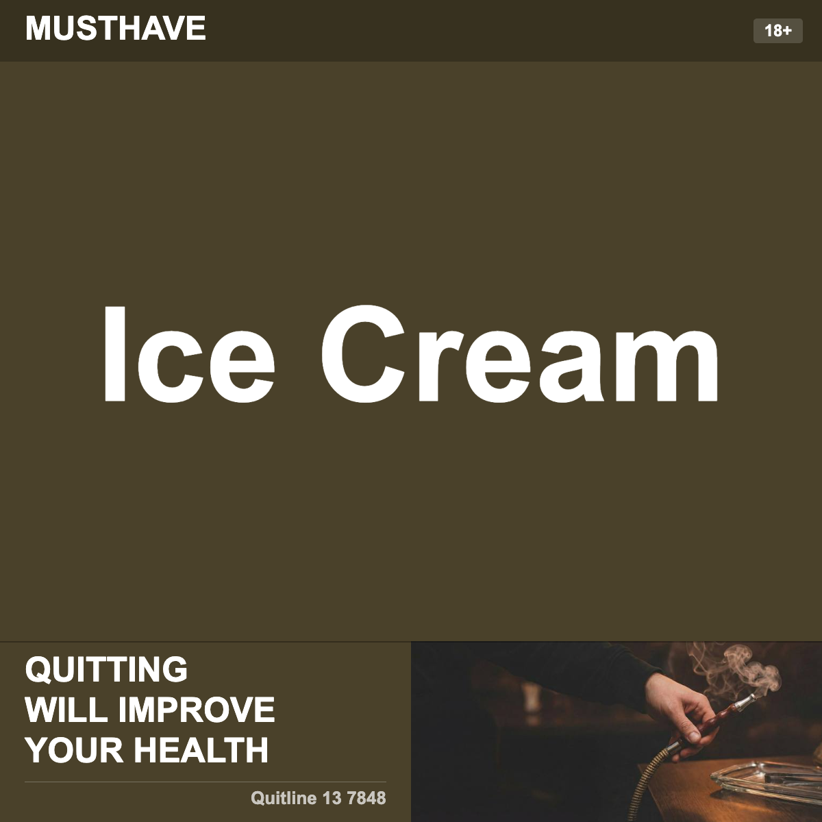 Musthave Ice Cream Shisha Tobacco Flavour