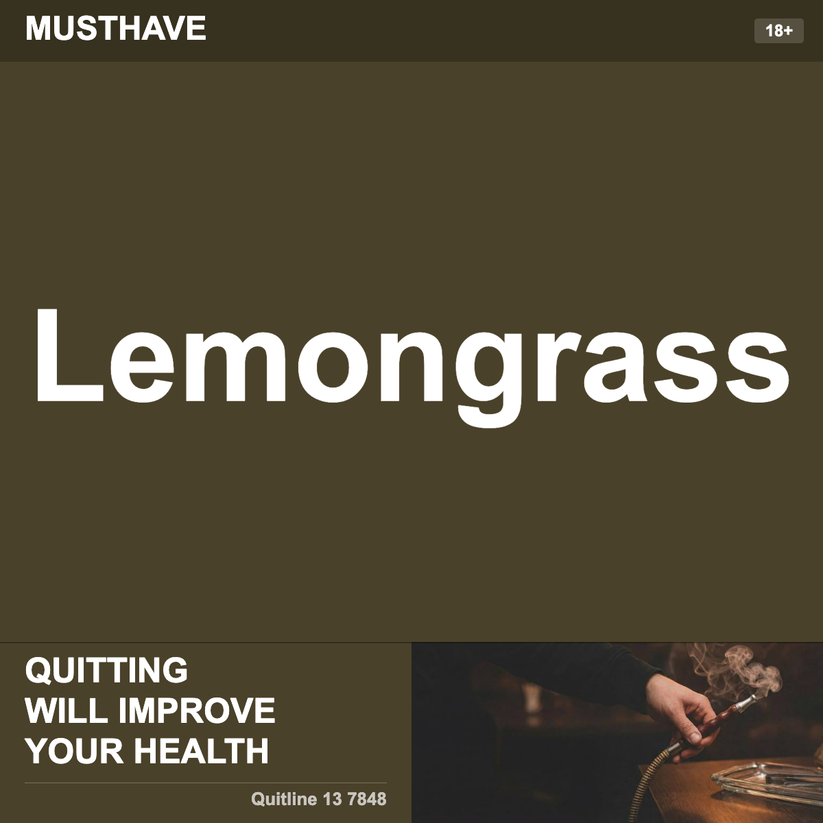 Musthave Lemongrass Shisha Tobacco Flavour