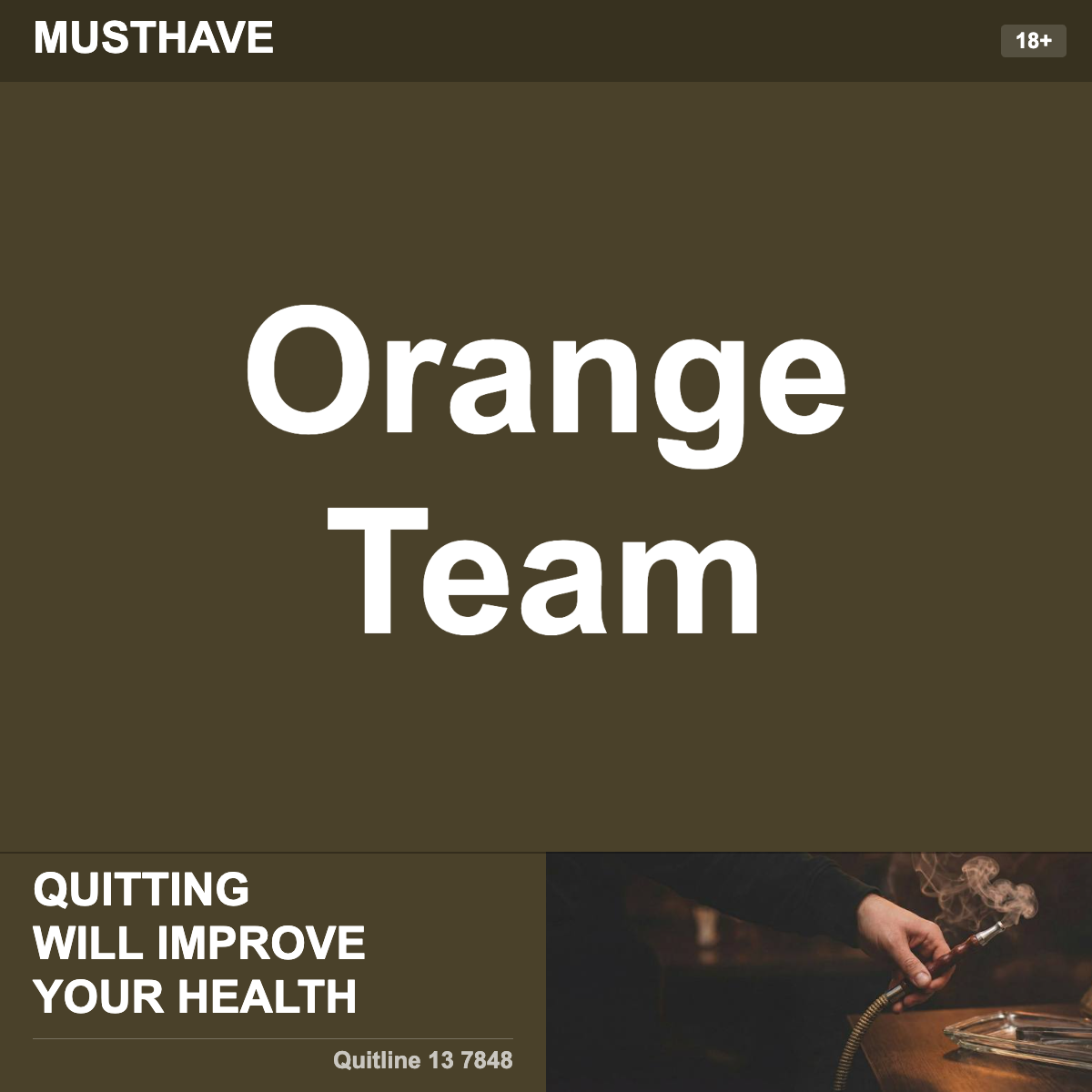Musthave Orange Team Shisha Tobacco Flavour