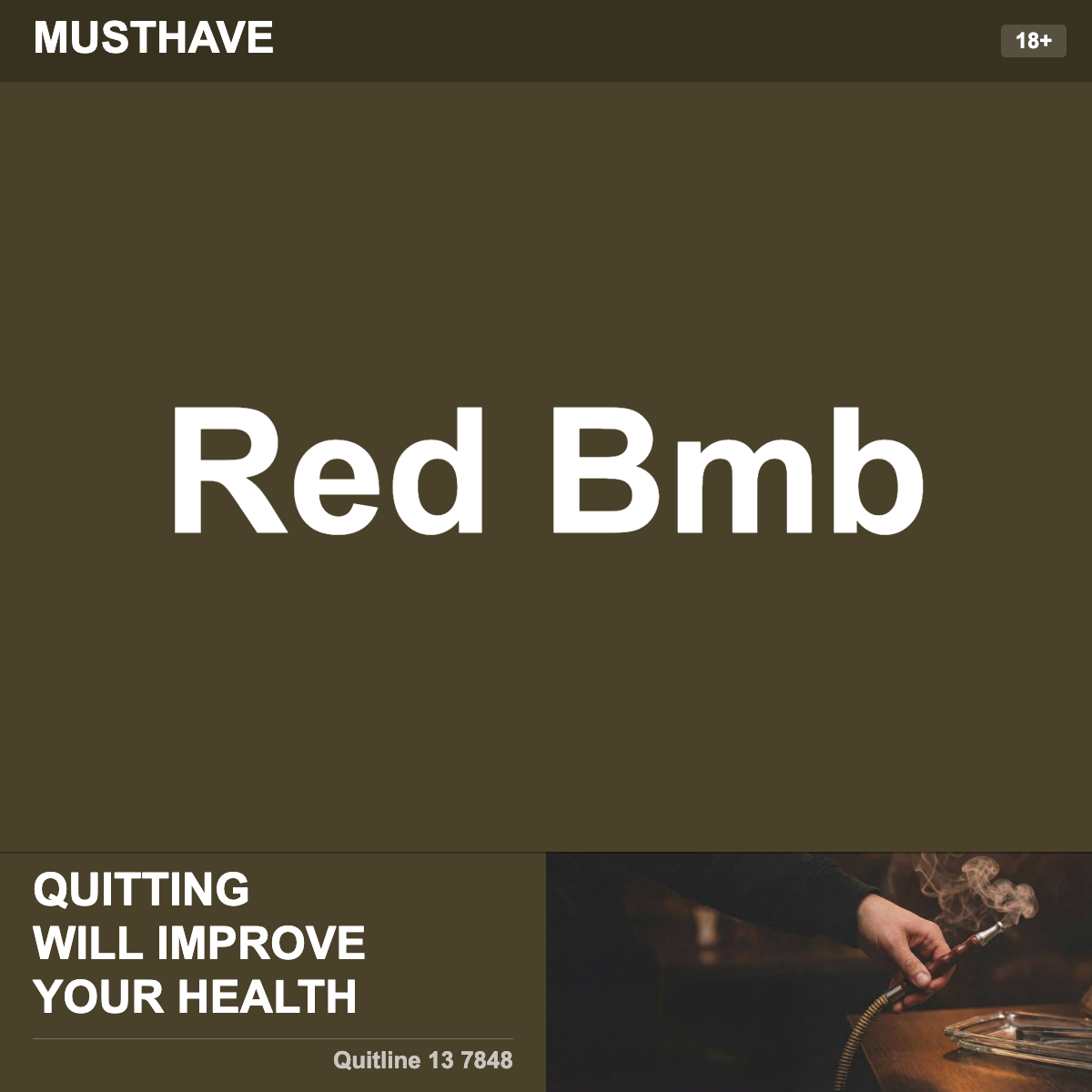 Musthave Red Bmb Shisha Tobacco Flavour