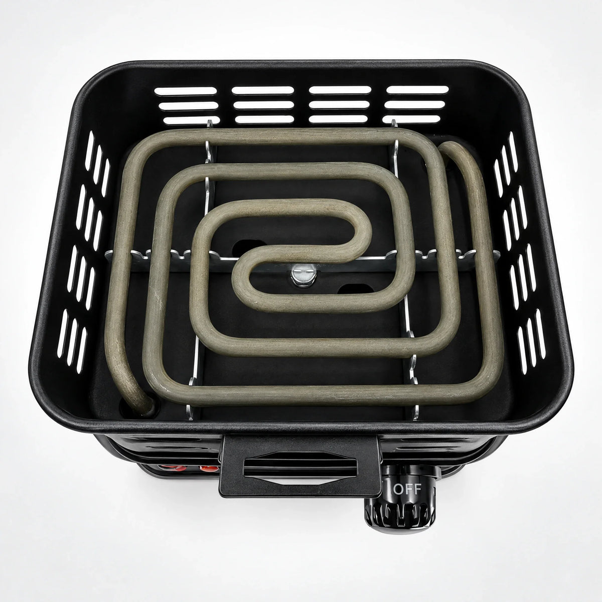 Top view of the Naara charcoal burner 1000W heating coil with the coal tray removed, image 3 of 5