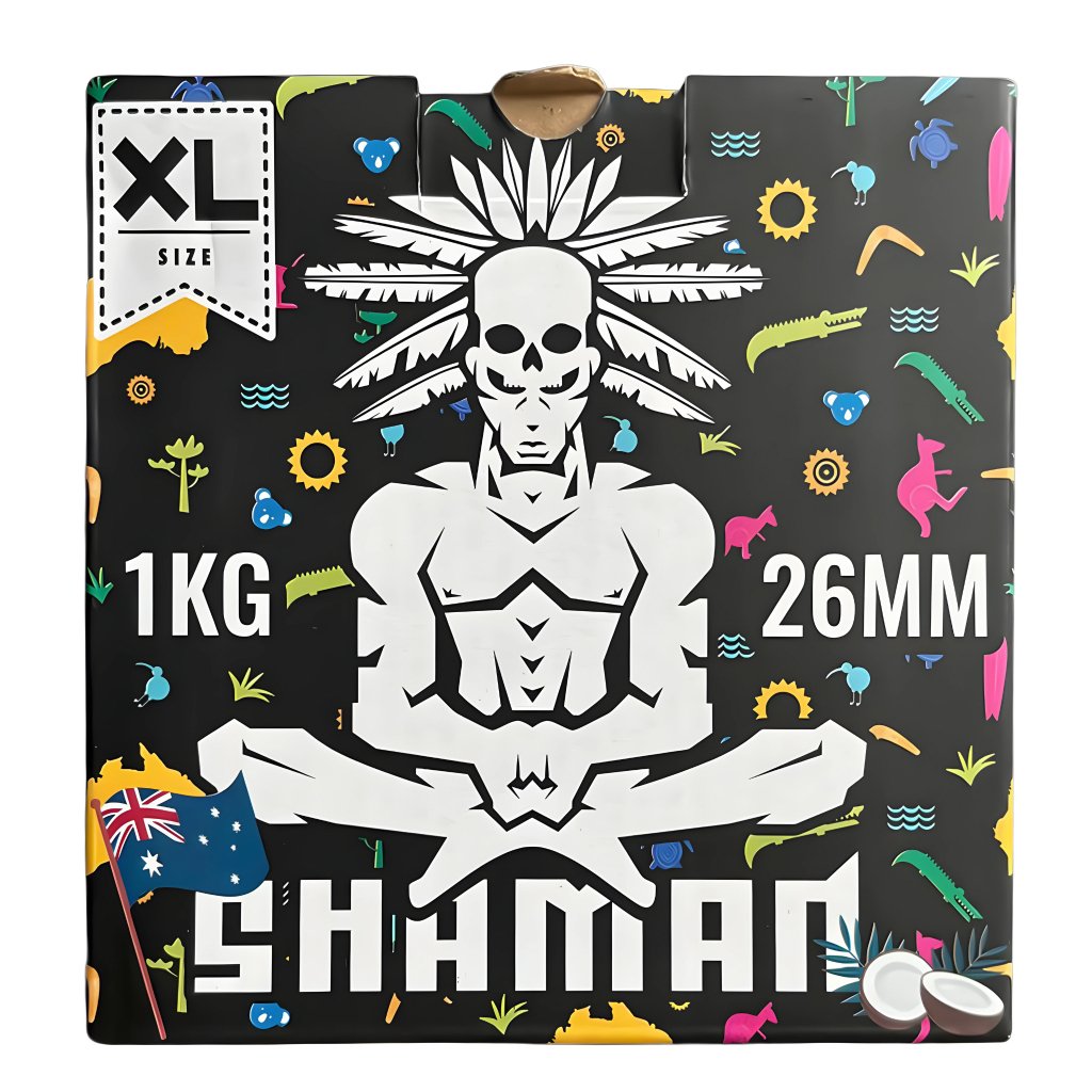 Shaman 26mm cube coconut charcoal box, low‑ash coals