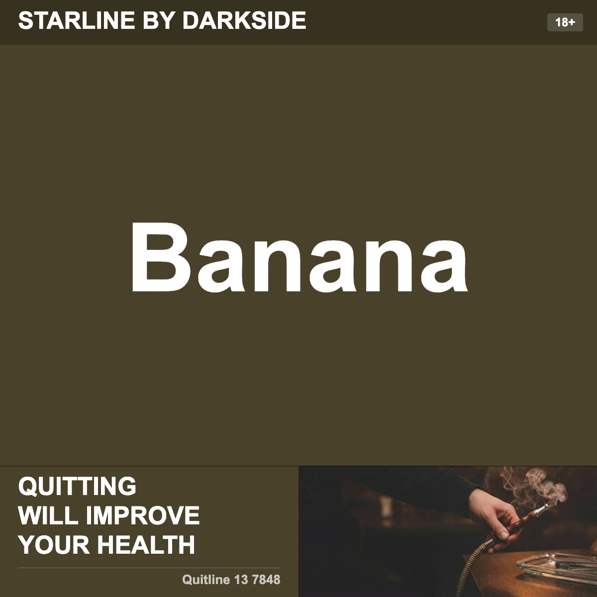 Starline By Darkside Banana Shisha Tobacco Flavour
