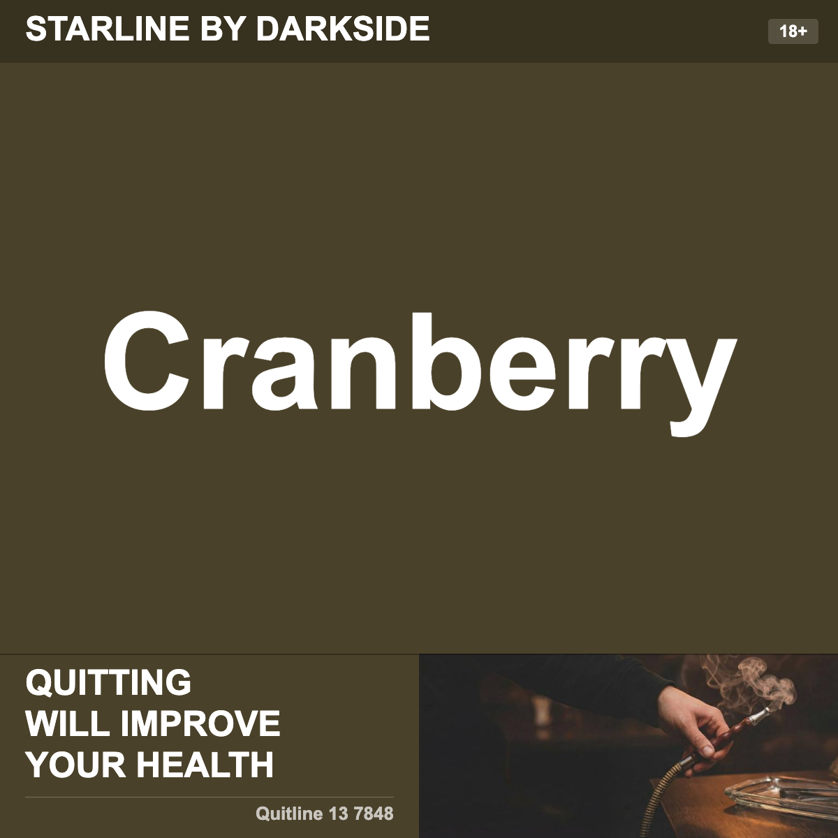 Starline By Darkside Cranberry Shisha Tobacco Flavour