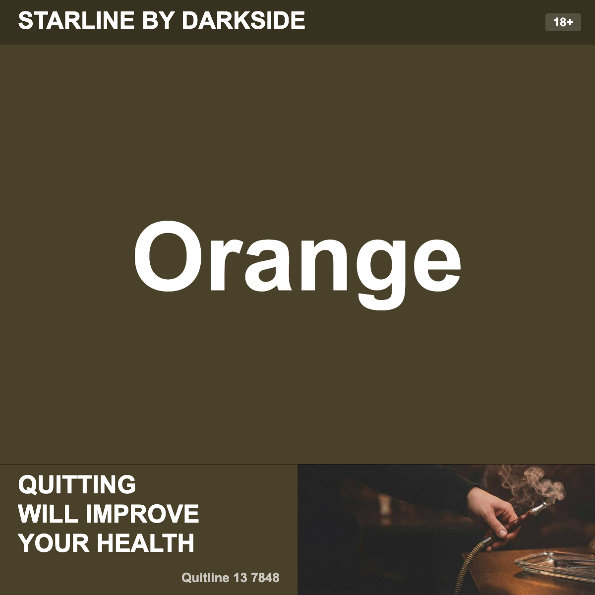 Starline By Darkside Orange Shisha Tobacco Flavour