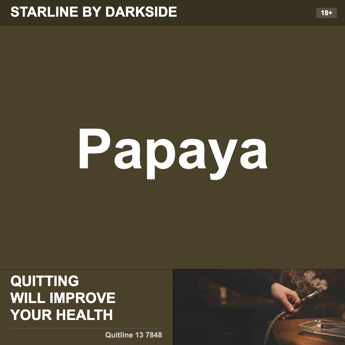 Starline By Darkside Papaya Shisha Tobacco Flavour