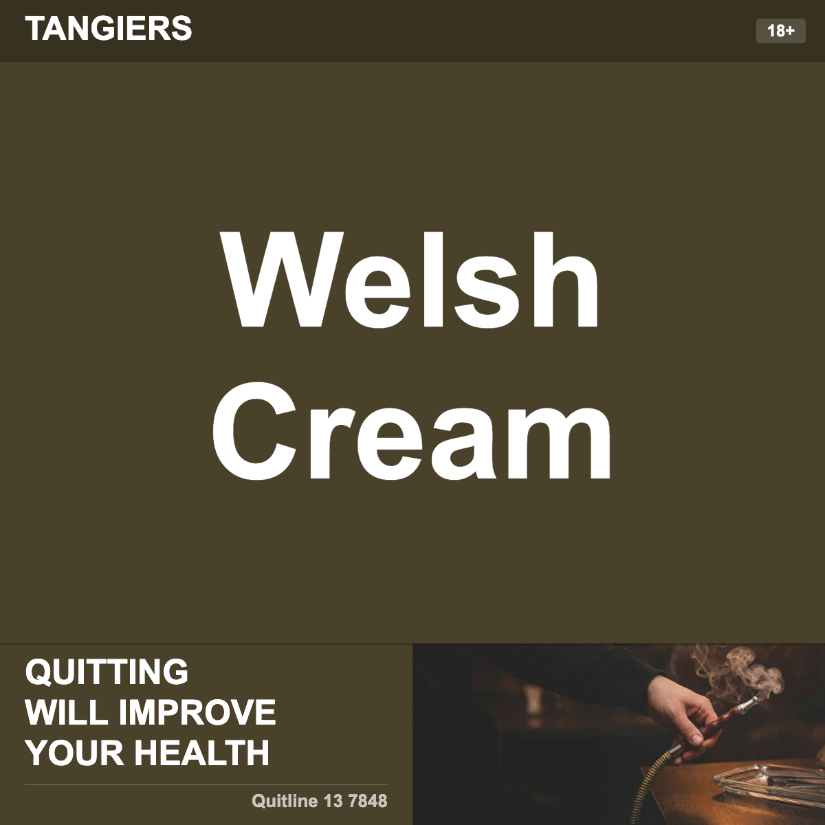 Tangiers Welsh Cream Shisha Tobacco Flavour