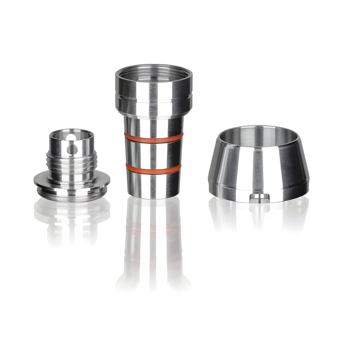 Stainless molasses catcher and blow-off adapter upgrade set for Steamulation Ultimate One hookah